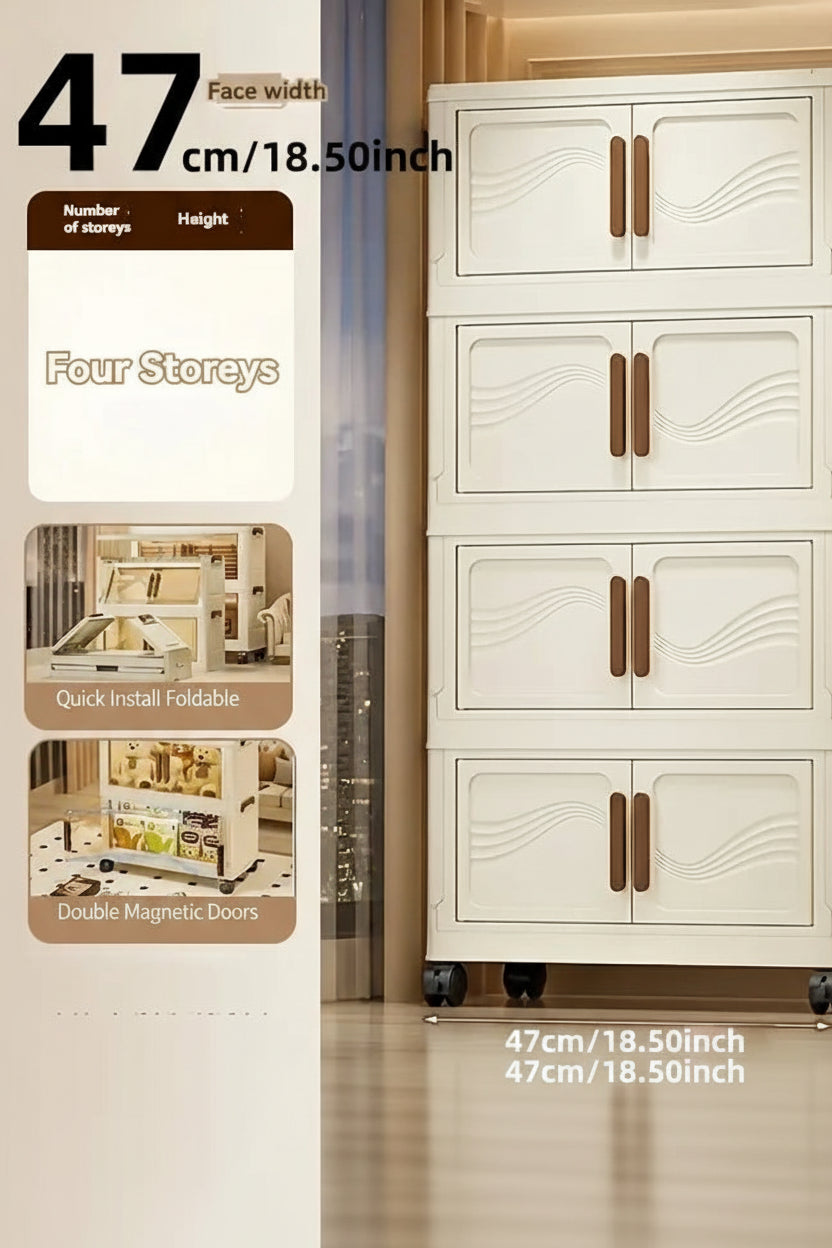 Foldable Storage Box With Clear Door – Spacious, Durable Home Organizer