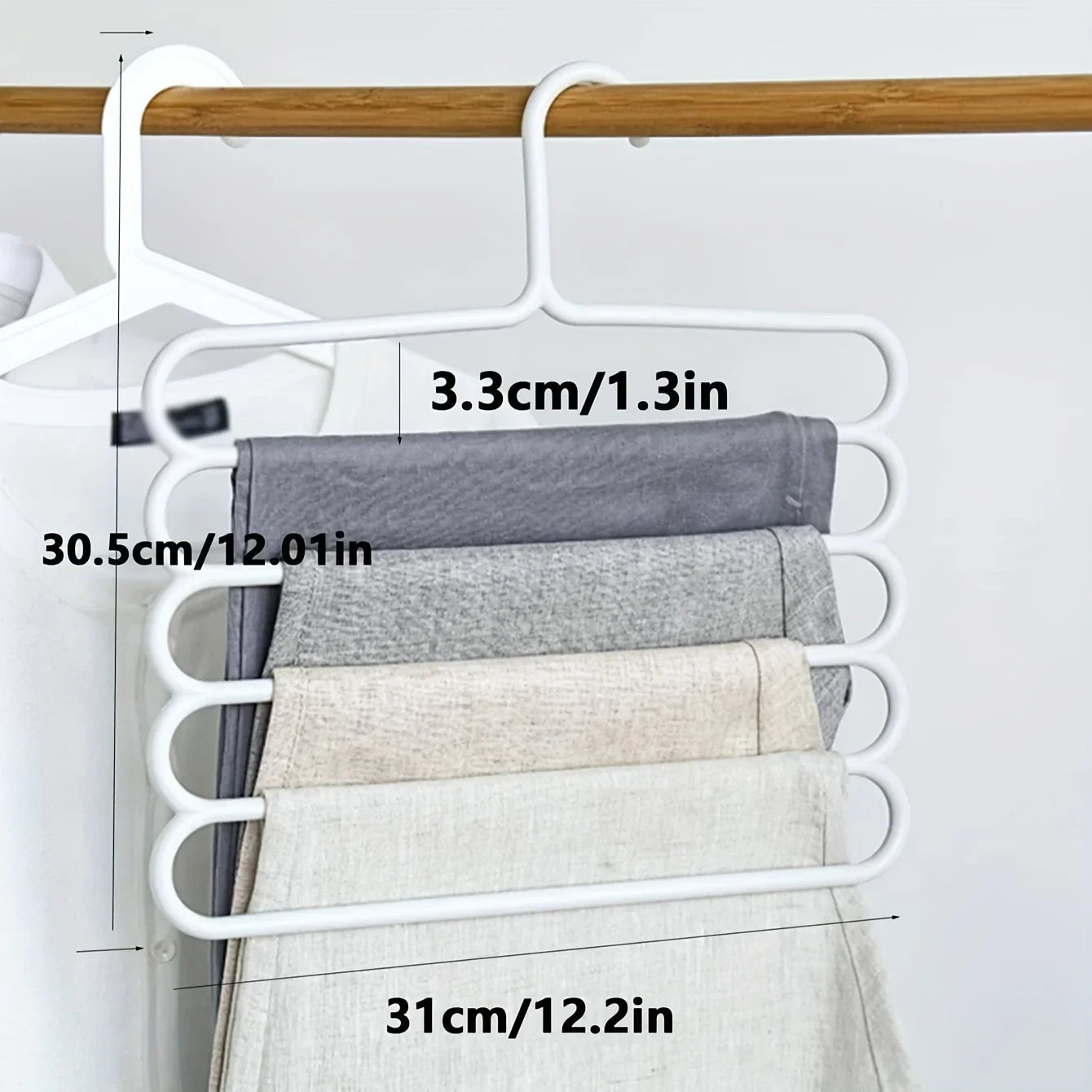 4-Pack Space-Saving Pants Rack