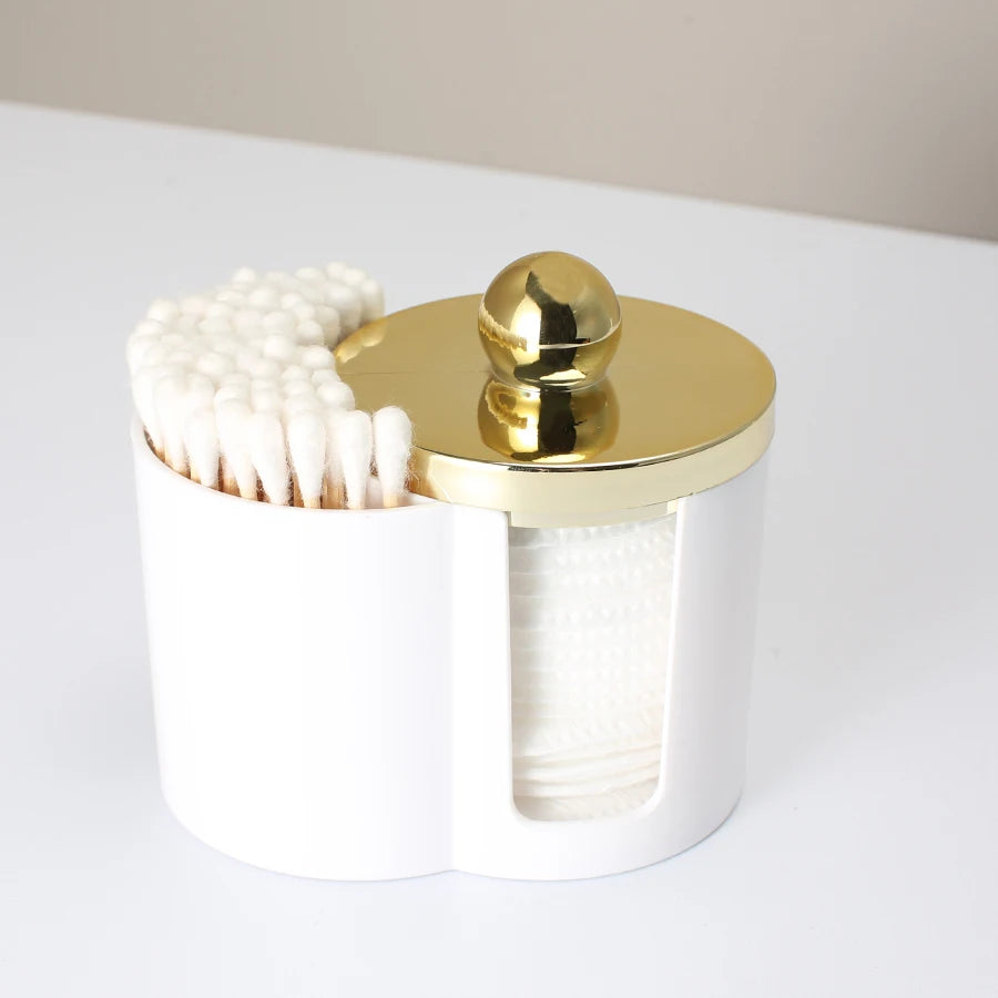 Clear Bathroom Storage Container – Q-Tip & Makeup Accessories Organizer