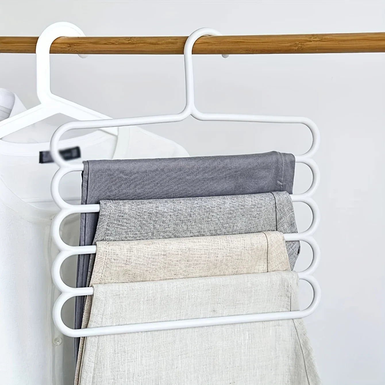 4-Pack Space-Saving Pants Rack