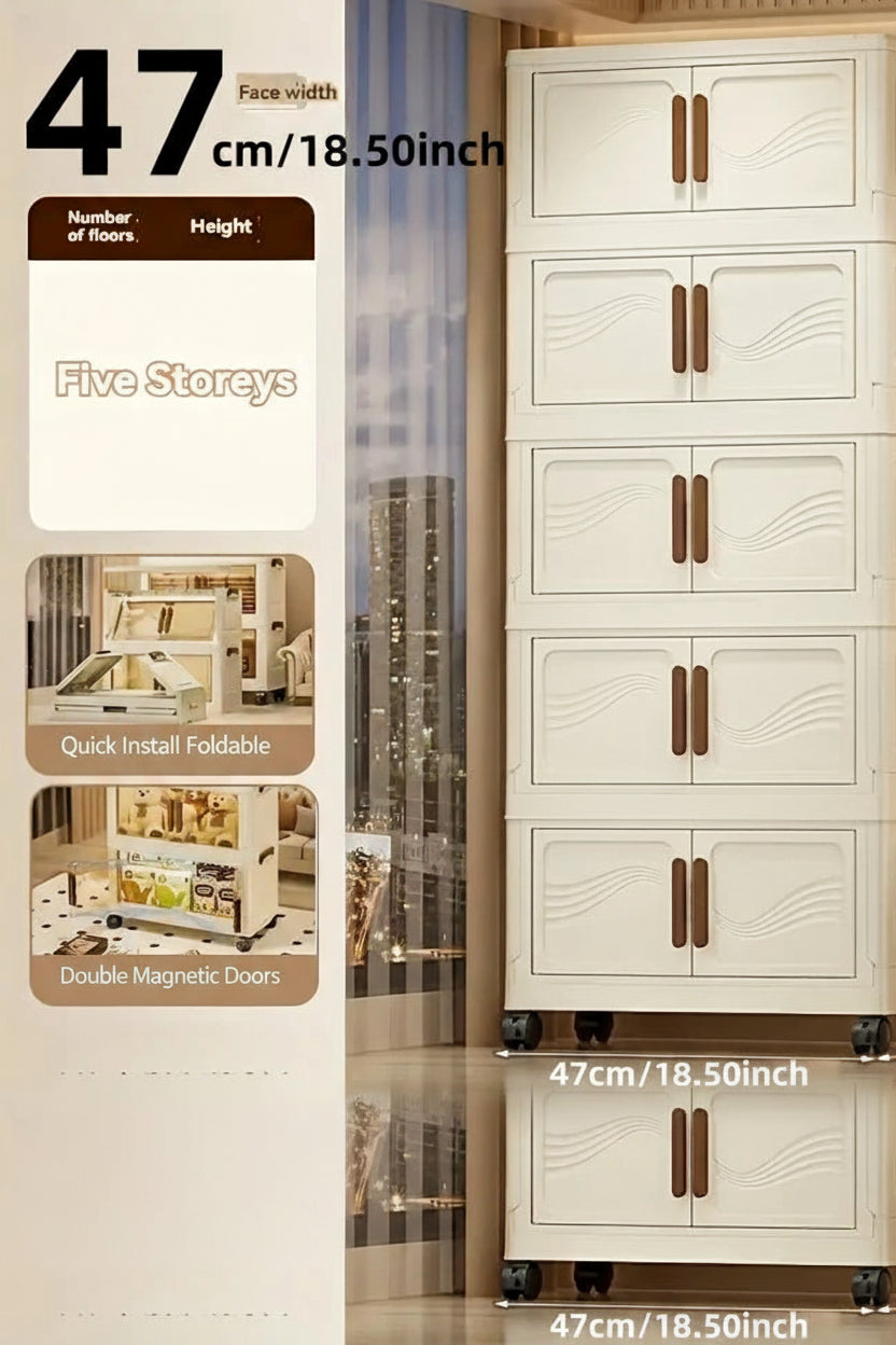 Foldable Storage Box With Clear Door – Spacious, Durable Home Organizer