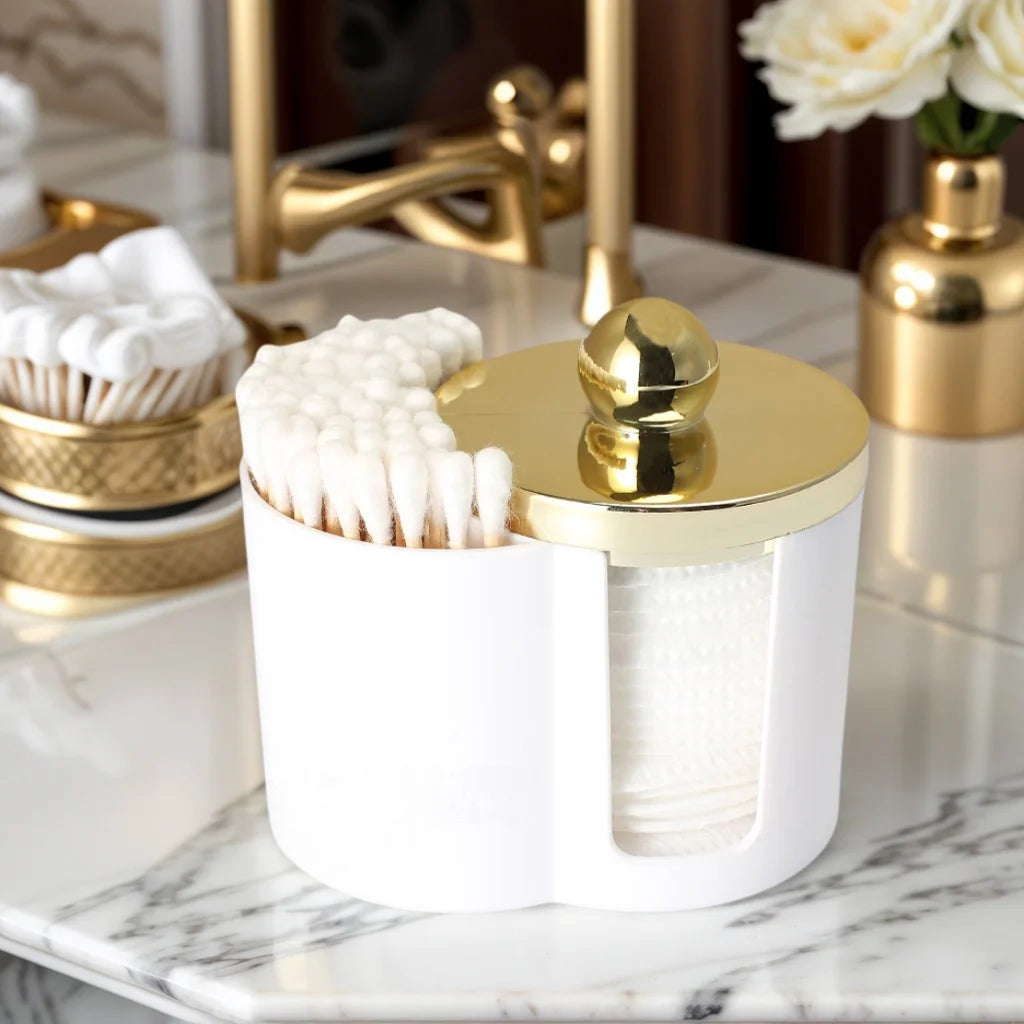 Clear Bathroom Storage Container – Q-Tip & Makeup Accessories Organizer