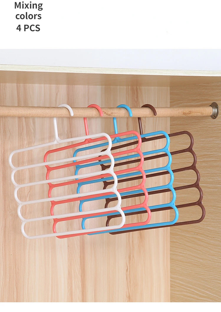 4-Pack Space-Saving Pants Rack
