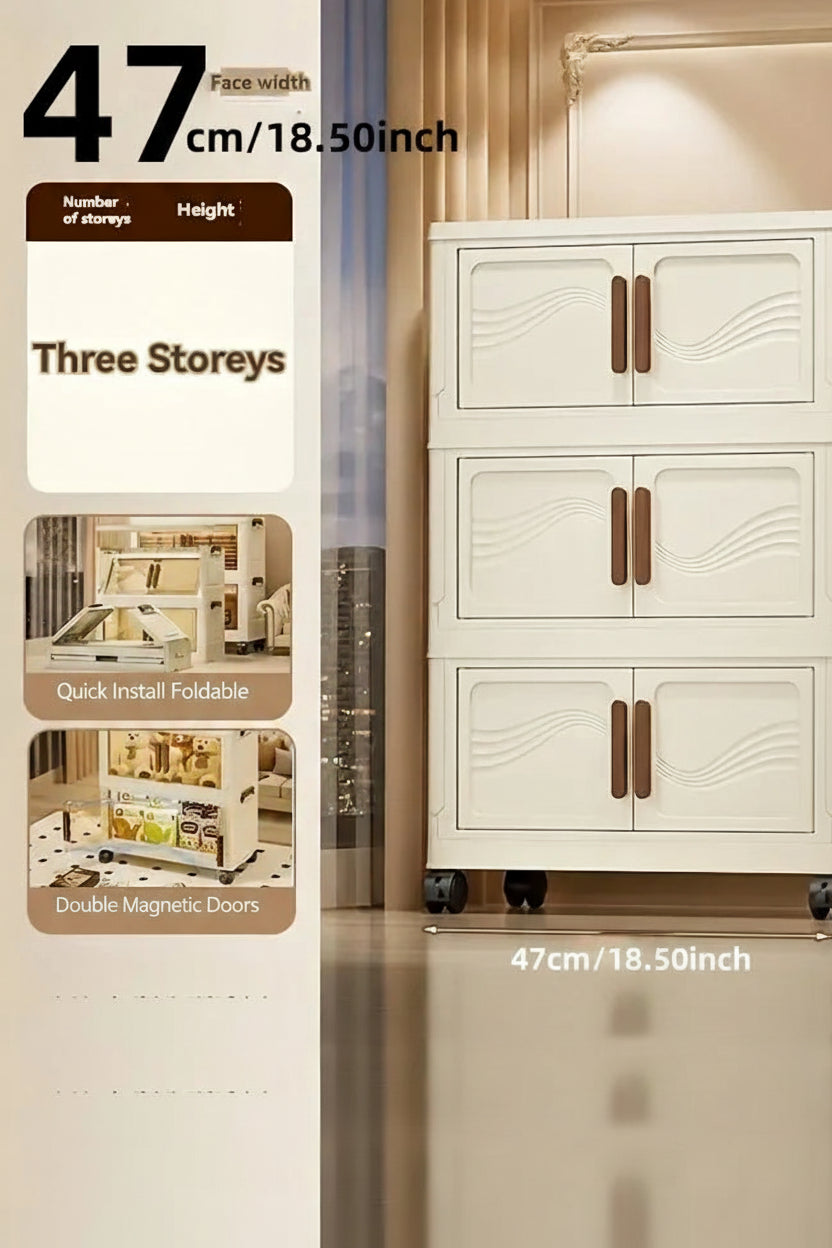 Foldable Storage Box With Clear Door – Spacious, Durable Home Organizer