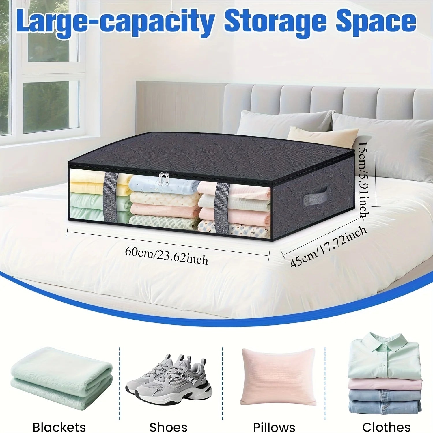 4‑Pack Under Bed Storage Containers